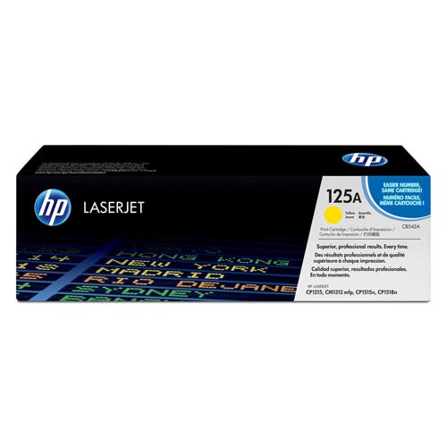 Cartouche de toner HP Laserjet 125A - Toner jaune - 1400 pages-(CB542A)
