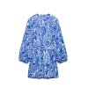 Embroidered dress with belt and shirt style for women