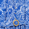Embroidered dress with belt and shirt style for women